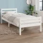 Estructura de cama madera maciza blanca 100x200 cm de , Camas y somieres - Ref: Foro24-814810, Precio: 88,73 €, Descuento: %