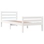 Weißer Massivholzbettrahmen 100x200 cm von , Betten und Lattenroste - Ref: Foro24-814810, Preis: 111,71 €, Rabatt: %