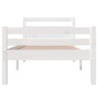 Weißer Massivholzbettrahmen 100x200 cm von , Betten und Lattenroste - Ref: Foro24-814810, Preis: 111,71 €, Rabatt: %
