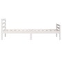 Weißer Massivholzbettrahmen 100x200 cm von , Betten und Lattenroste - Ref: Foro24-814810, Preis: 111,71 €, Rabatt: %