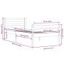 Weißer Massivholzbettrahmen 100x200 cm von , Betten und Lattenroste - Ref: Foro24-814810, Preis: 111,71 €, Rabatt: %