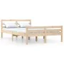 Solid wood bed frame 140x200 cm by , Beds and slatted bases - Ref: Foro24-814819, Price: 125,03 €, Discount: %