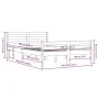 Solid wood bed frame 140x200 cm by , Beds and slatted bases - Ref: Foro24-814819, Price: 125,03 €, Discount: %