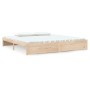 Estructura de cama madera maciza 200x200 cm de , Camas y somieres - Ref: Foro24-814969, Precio: 147,64 €, Descuento: %