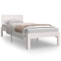 Weißer Einzelbettrahmen aus Massivholz, 75 x 190 cm von , Betten und Lattenroste - Ref: Foro24-810456, Preis: 93,86 €, Rabatt: %