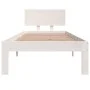 Estructura de cama madera maciza individual blanco 75x190 cm de , Camas y somieres - Ref: Foro24-810456, Precio: 92,54 €, Des...