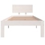 Weißer Einzelbettrahmen aus Massivholz, 75 x 190 cm von , Betten und Lattenroste - Ref: Foro24-810456, Preis: 93,86 €, Rabatt: %