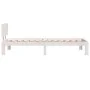 Estructura de cama madera maciza individual blanco 75x190 cm de , Camas y somieres - Ref: Foro24-810456, Precio: 92,54 €, Des...