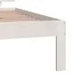 Estructura de cama madera maciza individual blanco 75x190 cm de , Camas y somieres - Ref: Foro24-810456, Precio: 92,54 €, Des...