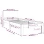 Estructura de cama madera maciza individual blanco 75x190 cm de , Camas y somieres - Ref: Foro24-810456, Precio: 92,54 €, Des...