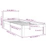 Weißer Einzelbettrahmen aus Massivholz, 75 x 190 cm von , Betten und Lattenroste - Ref: Foro24-810456, Preis: 93,86 €, Rabatt: %