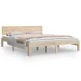 Solid pine wood bed frame 160x200 cm by , Beds and slatted bases - Ref: Foro24-810505, Price: 125,83 €, Discount: %
