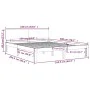 Solid pine wood bed frame 160x200 cm by , Beds and slatted bases - Ref: Foro24-810505, Price: 125,83 €, Discount: %