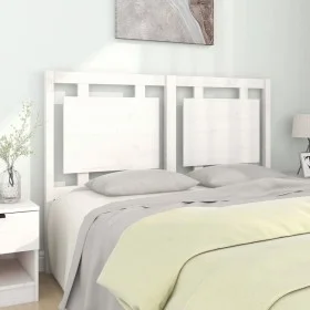Solid white pine wood bed headboard 140.5x4x100 cm by , Headboards and footboards - Ref: Foro24-817936, Price: 78,55 €, Disco...