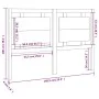 Solid white pine wood bed headboard 140.5x4x100 cm by , Headboards and footboards - Ref: Foro24-817936, Price: 78,47 €, Disco...