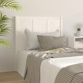 Bettkopfteil aus massivem weißem Kiefernholz, 80,5 x 4 x 100 cm von , Kopf- und Fußteile - Ref: Foro24-818066, Preis: 62,01 €...