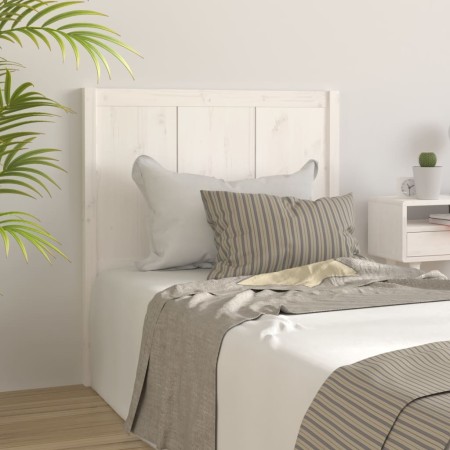 Bettkopfteil aus massivem weißem Kiefernholz, 80,5 x 4 x 100 cm von , Kopf- und Fußteile - Ref: Foro24-818066, Preis: 63,03 €...