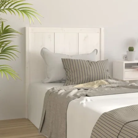 Cabecero de cama madera maciza de pino blanco 80,5x4x100 cm de , Cabeceros y pies de cama - Ref: Foro24-818066, Precio: 62,01...