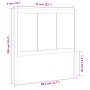 Bettkopfteil aus massivem weißem Kiefernholz, 80,5 x 4 x 100 cm von , Kopf- und Fußteile - Ref: Foro24-818066, Preis: 63,03 €...