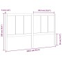 Bettkopfteil aus massivem Kiefernholz, 140,5 x 4 x 100 cm von , Kopf- und Fußteile - Ref: Foro24-818085, Preis: 75,81 €, Raba...
