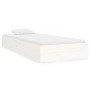 Weißer Einzelbettrahmen aus Massivholz, 90 x 190 cm von , Betten und Lattenroste - Ref: Foro24-820068, Preis: 93,10 €, Rabatt: %