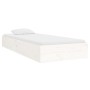 White solid wood single bed frame 90x190 cm by , Beds and slatted bases - Ref: Foro24-820068, Price: 93,15 €, Discount: %