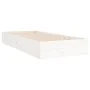 Estructura de cama individual madera maciza blanco 90x190 cm de , Camas y somieres - Ref: Foro24-820068, Precio: 91,63 €, Des...