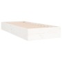 Weißer Einzelbettrahmen aus Massivholz, 90 x 190 cm von , Betten und Lattenroste - Ref: Foro24-820068, Preis: 93,10 €, Rabatt: %
