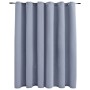 Cortina opaca con anillas de metal gris 290x245 cm
