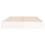 White solid wood bed frame 200x200 cm by , Beds and slatted bases - Ref: Foro24-820023, Price: 143,74 €, Discount: %