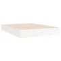 White solid wood bed frame Supe King 180x200 cm by , Beds and slatted bases - Ref: Foro24-820028, Price: 136,80 €, Discount: %