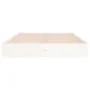 White solid wood bed frame Supe King 180x200 cm by , Beds and slatted bases - Ref: Foro24-820028, Price: 136,80 €, Discount: %