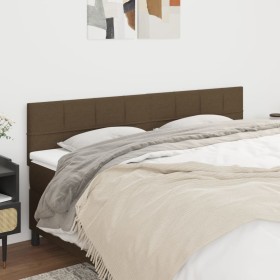 Kopfteile 2 Einheiten aus dunkelbraunem Stoff 100x5x78/88 cm von , Kopf- und Fußteile - Ref: Foro24-346091, Preis: 59,99 €, R...