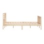 Estructura de cama de madera maciza 140x200 cm