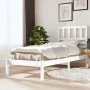 Estructura de cama madera maciza de pino blanco 75x190 cm de , Camas y somieres - Ref: Foro24-3100984, Precio: 96,78 €, Descu...