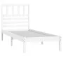 Estructura de cama madera maciza de pino blanco 75x190 cm de , Camas y somieres - Ref: Foro24-3100984, Precio: 96,78 €, Descu...