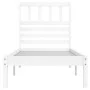 Estructura de cama madera maciza de pino blanco 75x190 cm de , Camas y somieres - Ref: Foro24-3100984, Precio: 96,78 €, Descu...