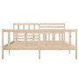 Small double bed frame solid wood 135x190 cm by , Beds and slatted bases - Ref: Foro24-3101128, Price: 142,22 €, Discount: %