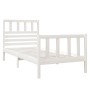 Estructura de cama individual madera maciza blanco 75x190 cm de , Camas y somieres - Ref: Foro24-3101114, Precio: 111,56 €, D...