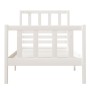 Estructura de cama individual madera maciza blanco 75x190 cm de , Camas y somieres - Ref: Foro24-3101114, Precio: 111,56 €, D...