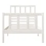 White solid wood single bed frame 75x190 cm by , Beds and slatted bases - Ref: Foro24-3101114, Price: 108,44 €, Discount: %