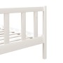Weißer Einzelbettrahmen aus Massivholz, 75 x 190 cm von , Betten und Lattenroste - Ref: Foro24-3101114, Preis: 111,62 €, Raba...