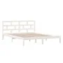 Kleines Doppelbettgestell aus Massivholz weiß 120x190 cm von , Betten und Lattenroste - Ref: Foro24-3101189, Preis: 129,26 €,...