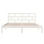 Kleines Doppelbettgestell aus Massivholz weiß 120x190 cm von , Betten und Lattenroste - Ref: Foro24-3101189, Preis: 129,26 €,...