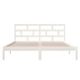Kleines Doppelbettgestell aus Massivholz weiß 120x190 cm von , Betten und Lattenroste - Ref: Foro24-3101189, Preis: 131,07 €,...