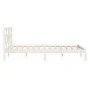 Kleines Doppelbettgestell aus Massivholz weiß 120x190 cm von , Betten und Lattenroste - Ref: Foro24-3101189, Preis: 129,26 €,...