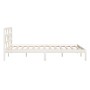 Kleines Doppelbettgestell aus Massivholz weiß 120x190 cm von , Betten und Lattenroste - Ref: Foro24-3101189, Preis: 131,07 €,...
