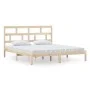 Estructura de cama de madera maciza super king 180x200 cm de , Camas y somieres - Ref: Foro24-3101233, Precio: 142,34 €, Desc...