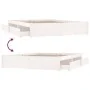 White bed frame with drawers 120x190 cm by , Beds and slatted bases - Ref: Foro24-3103494, Price: 231,98 €, Discount: %