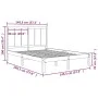 Solid pine wood bed frame 140x190 cm by , Beds and slatted bases - Ref: Foro24-3105710, Price: 137,81 €, Discount: %